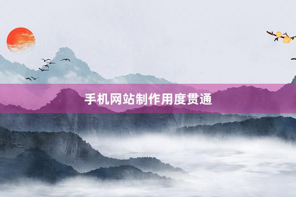 手机网站制作用度贯通